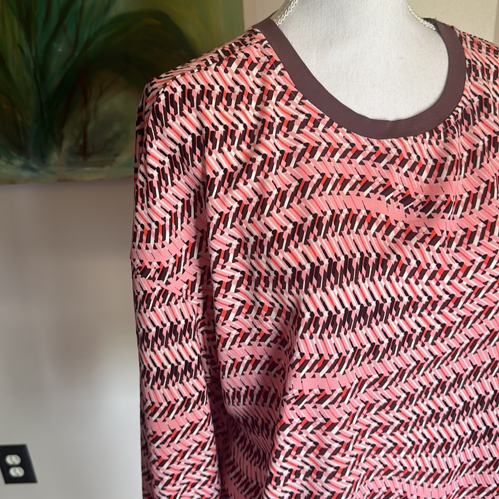 Open Edit Colorful Long-Sleeve Blouse